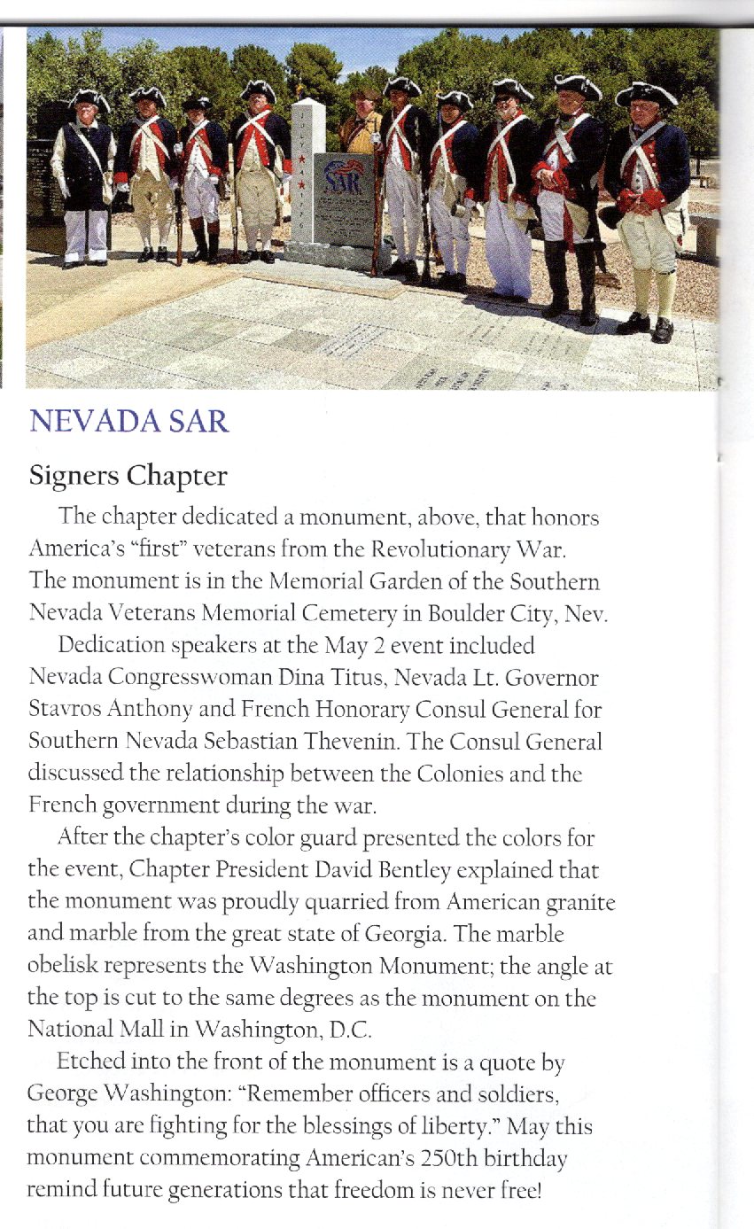 Signers Chapter Monument Dedication